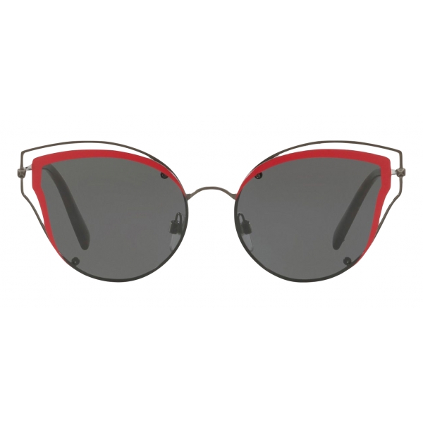 Valentino - Occhiale da Sole Cat-Eye in Metallo - Nero - Valentino Eyewear