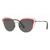 Valentino - Cat-Eye Shadow Frame Metal Sunglasses - Black - Valentino Eyewear