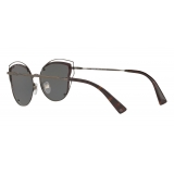 Valentino - Cat-Eye Shadow Frame Metal Sunglasses - Black - Valentino Eyewear