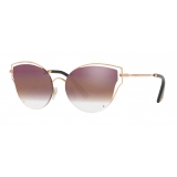 Valentino - Cat-Eye Shadow Frame Metal Sunglasses - Copper - Valentino Eyewear