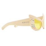 Gucci - Mask Acetate Sunglasses - Ivory - Gucci Eyewear