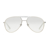 Gucci - Occhiali Aviator in Metallo - Argento - Gucci Eyewear