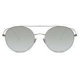 Giorgio Armani - Sunglasses with Round Metal Frame - Light Grey - Sunglasses - Giorgio Armani Eyewear