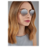 Giorgio Armani - Sunglasses with Round Metal Frame - Light Grey - Sunglasses - Giorgio Armani Eyewear