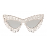 Dolce & Gabbana - Crystals’ Rain Sunglasses - Silver - Dolce & Gabbana Eyewear