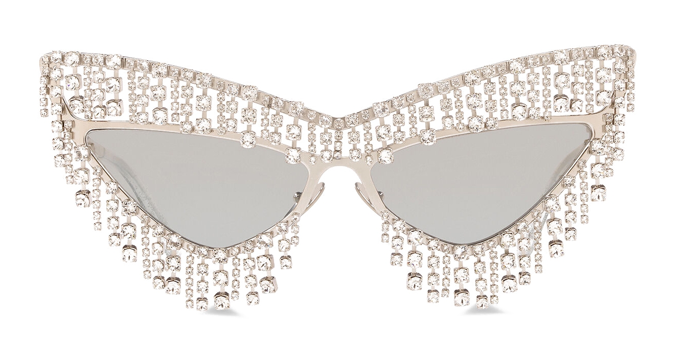 Dolce & Gabbana - Crystals' Rain Sunglasses - Silver - Dolce & Gabbana  Eyewear - Avvenice