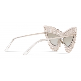 Dolce & Gabbana - Crystals’ Rain Sunglasses - Silver - Dolce & Gabbana Eyewear