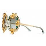 Dolce & Gabbana - Sunflower Sunglasses - Green - Dolce & Gabbana Eyewear