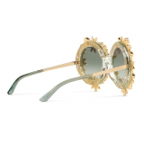 Dolce & Gabbana - Sunflower Sunglasses - Green - Dolce & Gabbana Eyewear