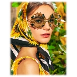 Dolce & Gabbana - Sunflower Sunglasses - Green - Dolce & Gabbana Eyewear