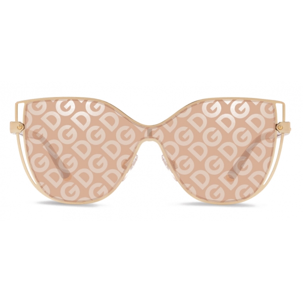 Dolce & Gabbana – DG Logo Sunglasses - Gold - Dolce & Gabbana Eyewear