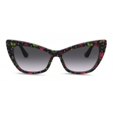 Dolce & Gabbana - Occhiale da Sole Print Family - Nero - Dolce & Gabbana Eyewear