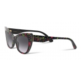 Dolce & Gabbana - Occhiale da Sole Print Family - Nero - Dolce & Gabbana Eyewear