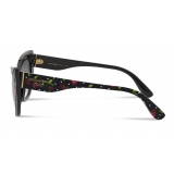 Dolce & Gabbana - Occhiale da Sole Print Family - Nero - Dolce & Gabbana Eyewear