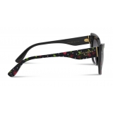 Dolce & Gabbana - Occhiale da Sole Print Family - Nero - Dolce & Gabbana Eyewear