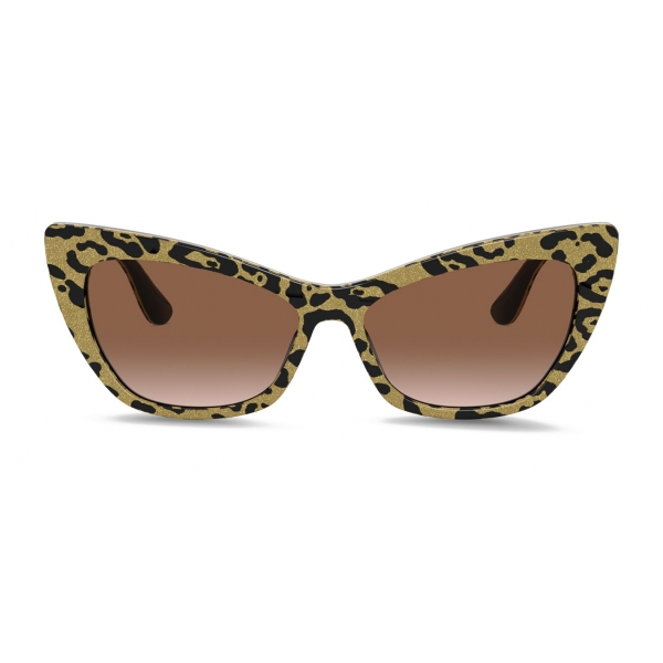 Dolce & Gabbana - Print Family Sunglasses - Leo Print and Gold - Dolce & Gabbana Eyewear