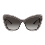 Dolce & Gabbana – Double Line Sunglasses - DG Gold Logo on Black Transparent - Dolce & Gabbana Eyewear
