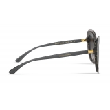 Dolce & Gabbana – Double Line Sunglasses - DG Gold Logo on Black Transparent - Dolce & Gabbana Eyewear