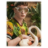 Dolce & Gabbana - Domenico Mask Sunglasses - White - Dolce & Gabbana Eyewear