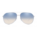 Dolce & Gabbana - Diagonal Cut Sunglasses - Silver - Dolce & Gabbana Eyewear