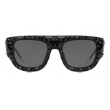 Dolce & Gabbana - King Domenico Sunglasses - Black with Black Crystals - Dolce & Gabbana Eyewear