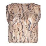 Leda Di Marti - Beige Satin Top - Leda Collection - Haute Couture Made in Italy - Luxury High Quality Top