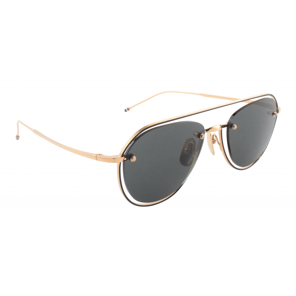 Thom Browne - Black Aviator Sunglasses - Thom Browne Eyewear - Avvenice