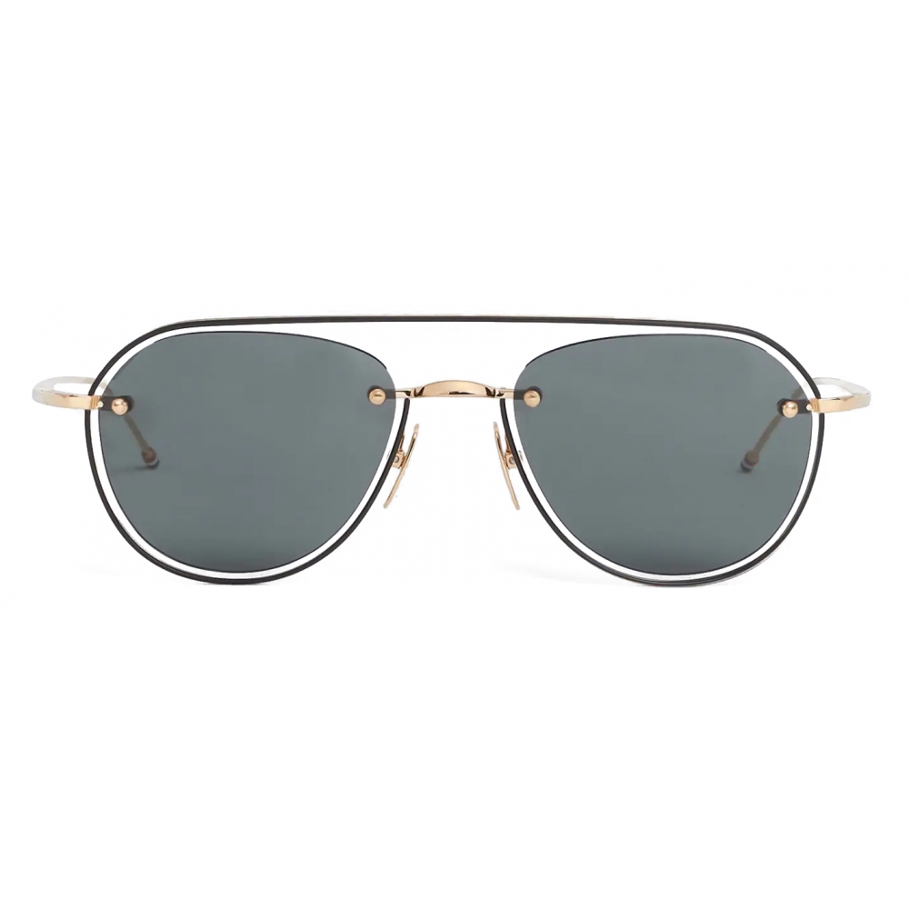 Thom Browne - Black Aviator Sunglasses - Thom Browne Eyewear - Avvenice