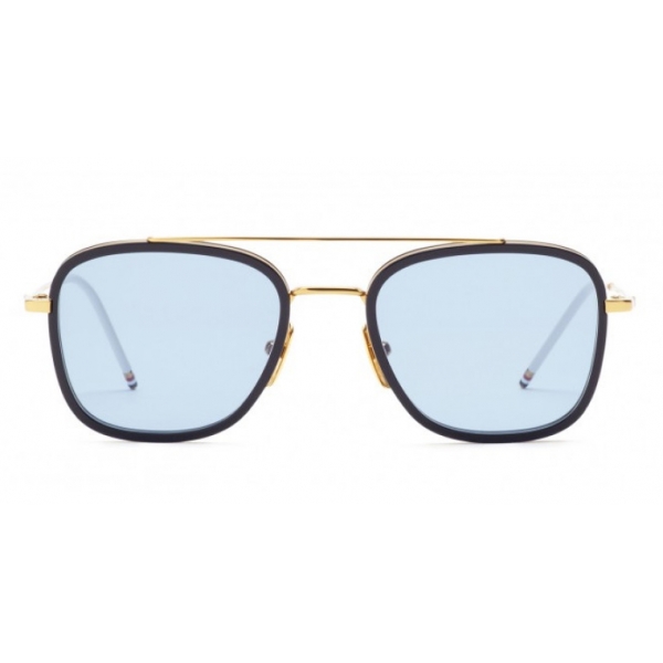 Thom Browne - Navy and Gold Aviator Sunglasses - Thom Browne Eyewear