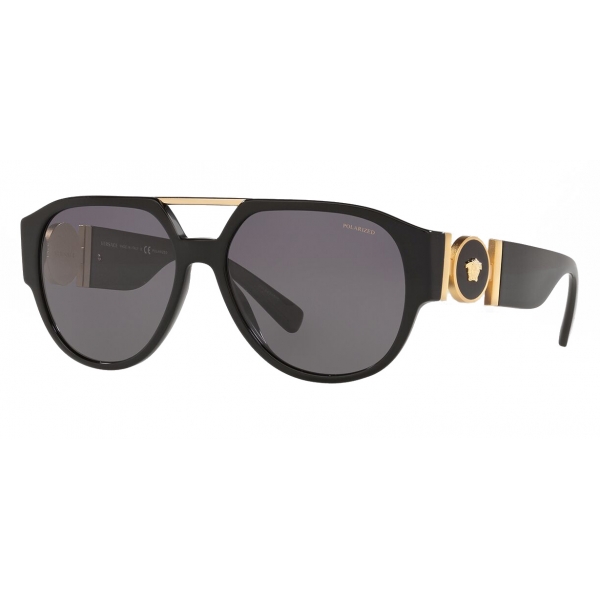 Versace - Sunglasses Medusa Medallion Pilot - Black - Sunglasses - Versace Eyewear
