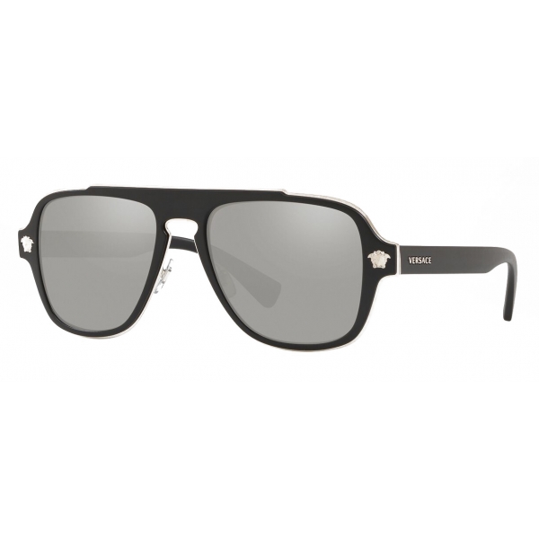 black and silver versace sunglasses 