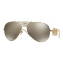 Versace - Versace Baroque Sunglasses - Mirrored White - Sunglasses - Versace Eyewear