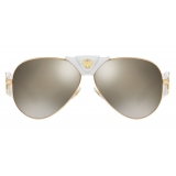 Versace - Versace Baroque Sunglasses - Mirrored White - Sunglasses - Versace Eyewear