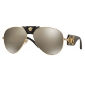 Versace - Versace Baroque Sunglasses - Mirrored Black - Sunglasses - Versace Eyewear