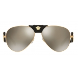 Versace - Versace Baroque Sunglasses - Mirrored Black - Sunglasses - Versace Eyewear