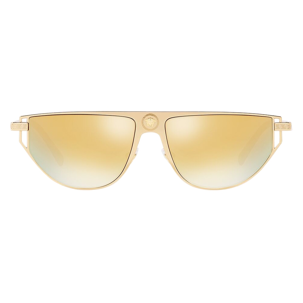 Versace - Grecamania Visor Sunglasses - Gold - Sunglasses - Versace ...