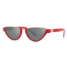 Versace - Sunglasses Cut-Off Medusa Medallion - Red - Sunglasses - Versace Eyewear