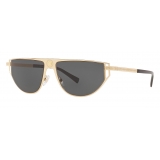 Versace - Sunglasses Cut-Grecamania Visor - Gold Grey - Sunglasses - Versace Eyewear