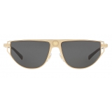 Versace - Sunglasses Cut-Grecamania Visor - Gold Grey - Sunglasses - Versace Eyewear