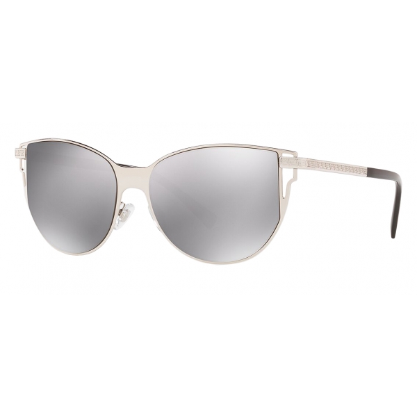 Versace - Sunglasses Cut-Grecamania Visor - Silver - Sunglasses ...
