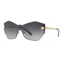Versace - Versace Glam Medusa Shield Sunglasses - Grey - Sunglasses - Versace Eyewear
