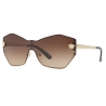 Versace - Versace Glam Medusa Shield Sunglasses - Brown - Sunglasses - Versace Eyewear