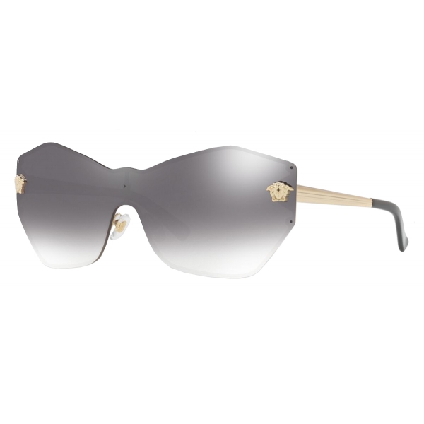 Versace - Occhiali da Sole Glam Medusa Shield - Grigio Specchiato - Occhiali da Sole - Versace Eyewear