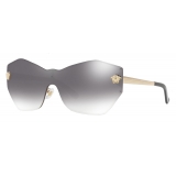 Versace - Versace Glam Medusa Shield Sunglasses - Grey Mirror - Sunglasses - Versace Eyewear