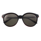Cartier - Classic - Acetate Black Red Transparent Effect - C de Cartier - Sunglasses - Cartier Eyewear
