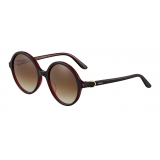 Cartier - Round - Acetate Black Red Champagne Gold - C de Cartier - Sunglasses - Cartier Eyewear