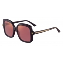 Cartier - Rectangular - Acetate Burgundy Shaded Burgundy Lenses - Panthère de Cartier - Sunglasses - Cartier Eyewear