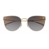 Cartier - Cat Eye - Golden Brushed Platinum Finish Metal - Panthère de Cartier - Sunglasses - Cartier Eyewear