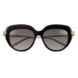 Cartier - Cat Eye - Black Composite Graduated Gray Lenses - Panthère de Cartier - Sunglasses - Cartier Eyewear