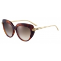 Cartier - Cat Eye - Tortoiseshell Composite Graduated Brown Lenses - Panthère de Cartier - Sunglasses - Cartier Eyewear